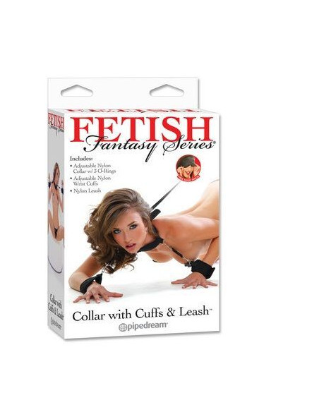 FETISH FANTASY SERIES COLLAR WITH CUFFS LEASH