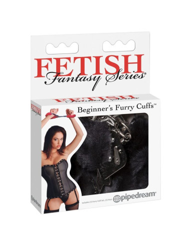 FETISH FANTASY SERIES FURRY CUFFS BLACK