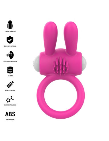 INTENSE HOPPS VIBRATING PENIS RING WITH CLITORAL STIMULATION PINK