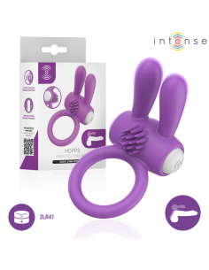 INTENSE HOPPS VIBRATING PENIS RING WITH CLITORAL STIMULATION PURPLE