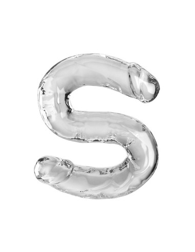 KING COCK DOUBLE TROUBLE DOUBLE DILDO 46 CM CLEAR