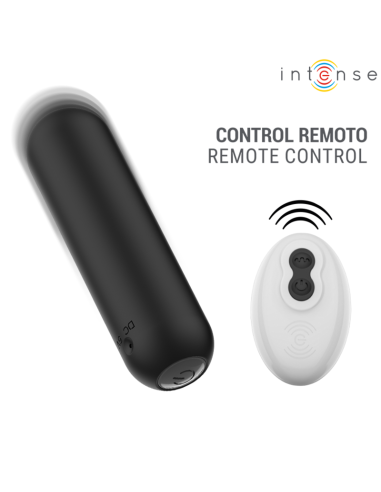 INTENSE JUDY RECHARGEABLE VIBRATING BULLET WITH REMOTE CONTROL BLACK
