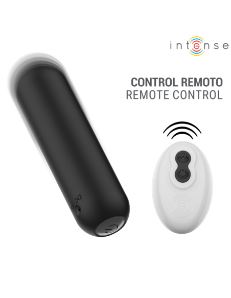 INTENSE JUDY RECHARGEABLE VIBRATING BULLET WITH REMOTE CONTROL BLACK