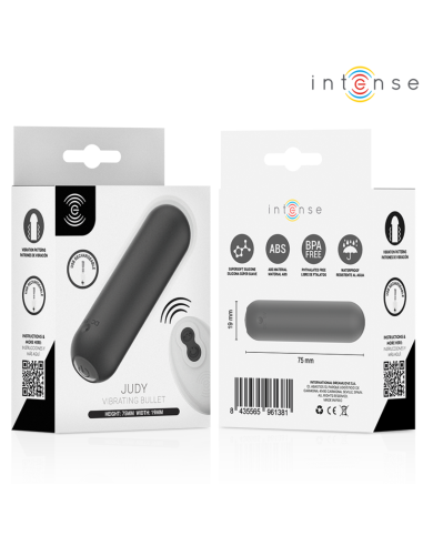 INTENSE JUDY RECHARGEABLE VIBRATING BULLET WITH REMOTE CONTROL BLACK