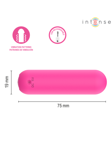 INTENSE JUDY RECHARGEABLE VIBRATING BULLET WITH REMOTE CONTROL PINK