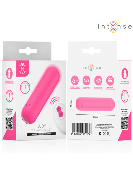 INTENSE JUDY RECHARGEABLE VIBRATING BULLET WITH REMOTE CONTROL PINK