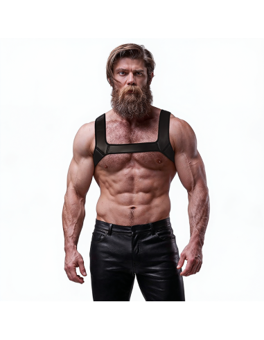 FETISH SUBMISSIVE ATTITUDE NEOPRENE CHEST HARNESS FOR MEN SIZE L