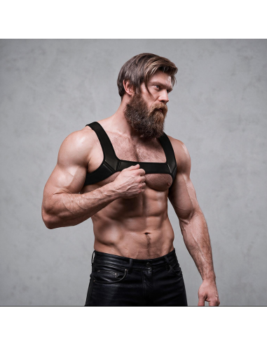 FETISH SUBMISSIVE ATTITUDE NEOPRENE CHEST HARNESS FOR MEN SIZE L