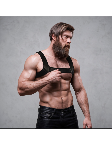 FETISH SUBMISSIVE ATTITUDE NEOPRENE CHEST HARNESS FOR MEN SIZE L