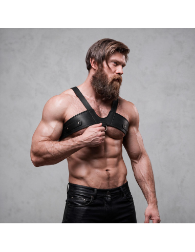 FETISH SUBMISSIVE ATTITUDE MENS BRIGADE ECO LEATHER CHEST HARNESS