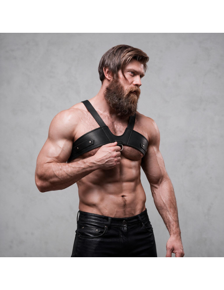 FETISH SUBMISSIVE ATTITUDE MENS BRIGADE ECO LEATHER CHEST HARNESS