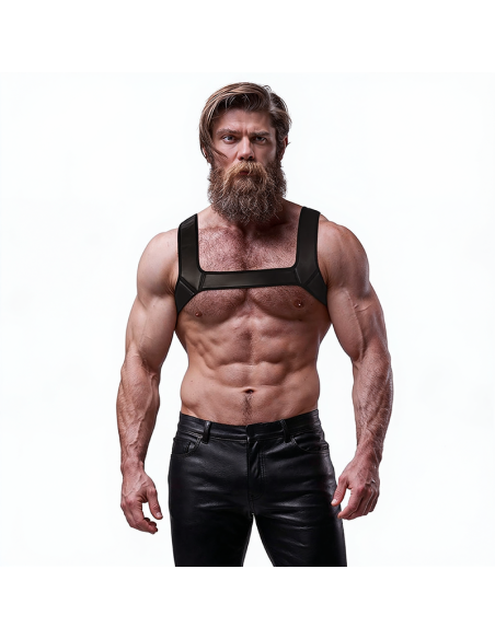 FETISH SUBMISSIVE ATTITUDE NEOPRENE CHEST HARNESS FOR MEN SIZE M