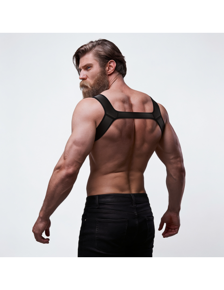FETISH SUBMISSIVE ATTITUDE NEOPRENE CHEST HARNESS FOR MEN SIZE M