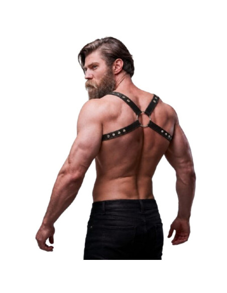 FETISH SUBMISSIVE ATTITUDE MENS ECO LEATHER BACK HARNESS