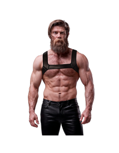 FETISH SUBMISSIVE ATTITUDE NEOPRENE CHEST HARNESS FOR MEN SIZE L