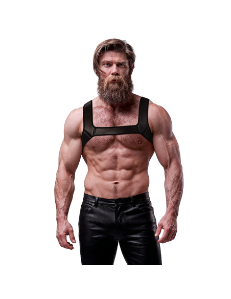 FETISH SUBMISSIVE ATTITUDE NEOPRENE CHEST HARNESS FOR MEN SIZE L