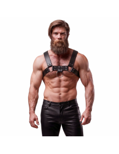 FETISH SUBMISSIVE ATTITUDE MENS ECO LEATHER CHEST HARNESS