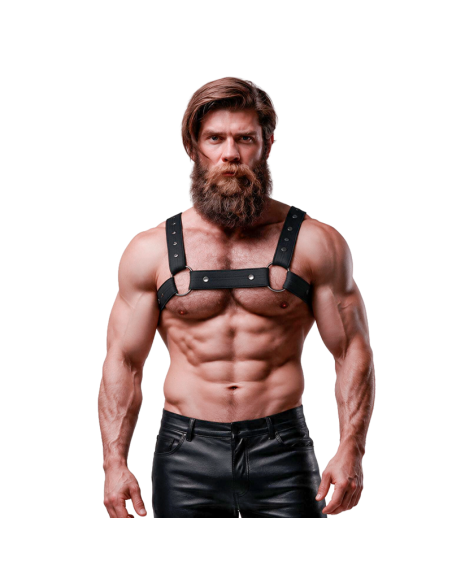 FETISH SUBMISSIVE ATTITUDE ADJUSTABLE NEOPRENE CHEST SPORTS HARNESS FOR MEN