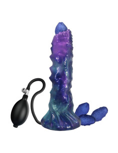 POWER MONSTERS DUSKWALKER SENTINEL TRICOLOR INFLATABLE FANTASY SILICONE DILDO 23 CM O 5 CM