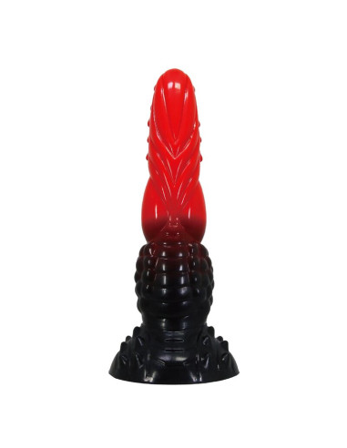 POWER MONSTERS FIRE DRAGON FANTASY DILDO WITH SUCTION CUP 245 CM O 58 CM RED BLACK
