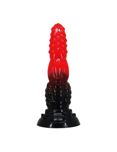 POWER MONSTERS FIRE DRAGON FANTASY DILDO WITH SUCTION CUP 245 CM O 58 CM RED BLACK
