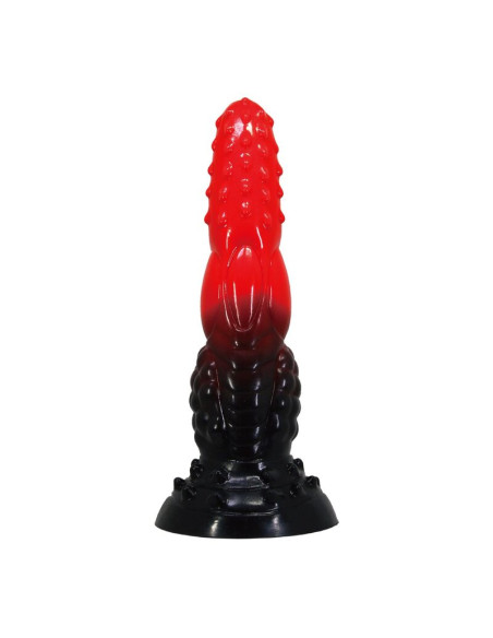 POWER MONSTERS FIRE DRAGON FANTASY DILDO WITH SUCTION CUP 245 CM O 58 CM RED BLACK