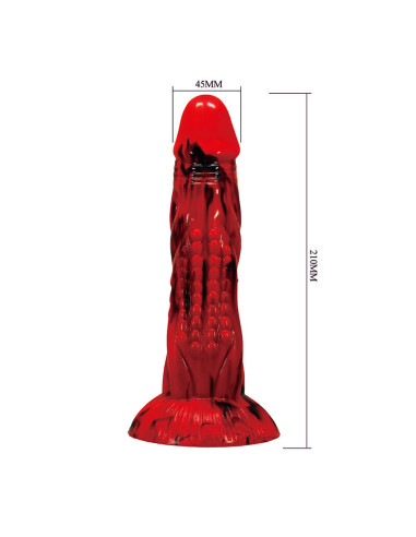 POWER MONSTERS MINOTAUR FANTASY DILDO WITH SUCTION CUP 21 CM O 5 CM RED BLACK