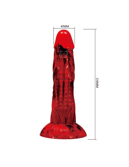 POWER MONSTERS MINOTAUR FANTASY DILDO WITH SUCTION CUP 21 CM O 5 CM RED BLACK