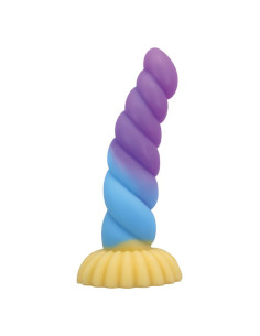 POWER MONSTERS UNICORN TRICOLOR FANTASY SILICONE DILDO 22 CM O 5 CM