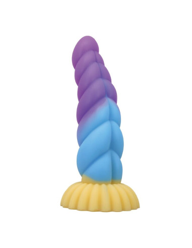 POWER MONSTERS UNICORN TRICOLOR FANTASY SILICONE DILDO 22 CM O 5 CM
