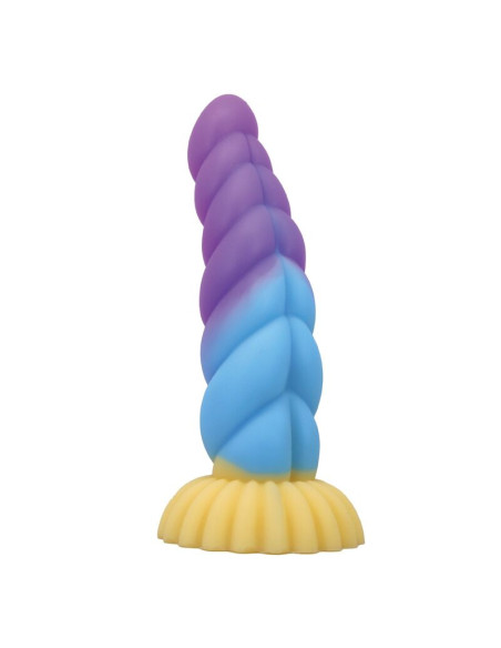 POWER MONSTERS UNICORN TRICOLOR FANTASY SILICONE DILDO 22 CM O 5 CM