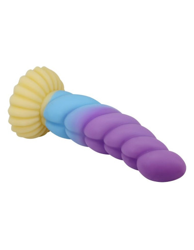 POWER MONSTERS UNICORN TRICOLOR FANTASY SILICONE DILDO 22 CM O 5 CM