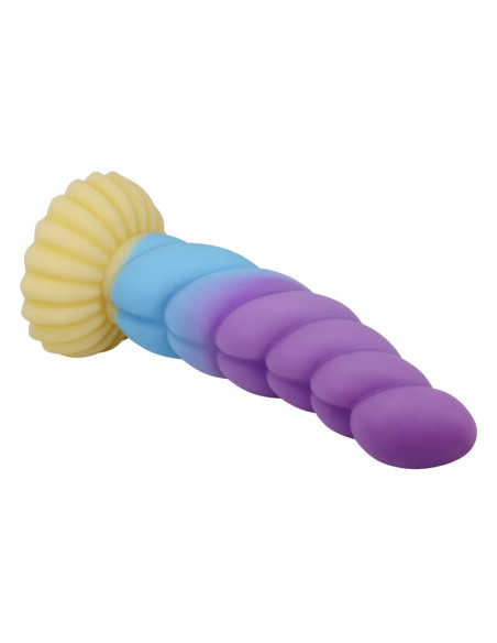 POWER MONSTERS UNICORN TRICOLOR FANTASY SILICONE DILDO 22 CM O 5 CM