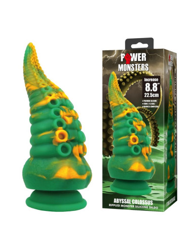 POWER MONSTERS ABYSSAL COLOSSUS BICOLOR FANTASY SILICONE DILDO 225 CM O 6 CM