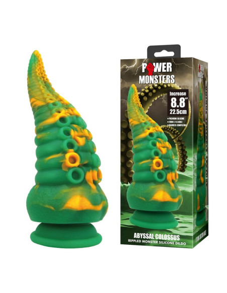 POWER MONSTERS ABYSSAL COLOSSUS BICOLOR FANTASY SILICONE DILDO 225 CM O 6 CM