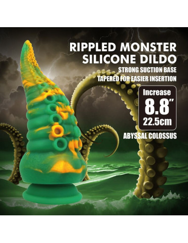 POWER MONSTERS ABYSSAL COLOSSUS BICOLOR FANTASY SILICONE DILDO 225 CM O 6 CM