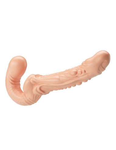 BAILE EMMA TEXTURED DOUBLE PENETRATION STRAP ON FLESH