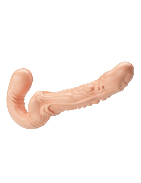 BAILE EMMA TEXTURED DOUBLE PENETRATION STRAP ON FLESH