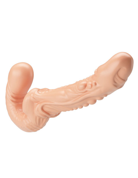 BAILE EMMA TEXTURED DOUBLE PENETRATION STRAP ON FLESH