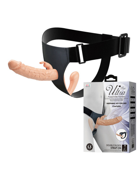 BAILE CHARLOTTE HOLLOW DOUBLE PENETRATION STRAP ON FLESH