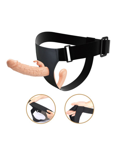 BAILE CHARLOTTE HOLLOW DOUBLE PENETRATION STRAP ON FLESH