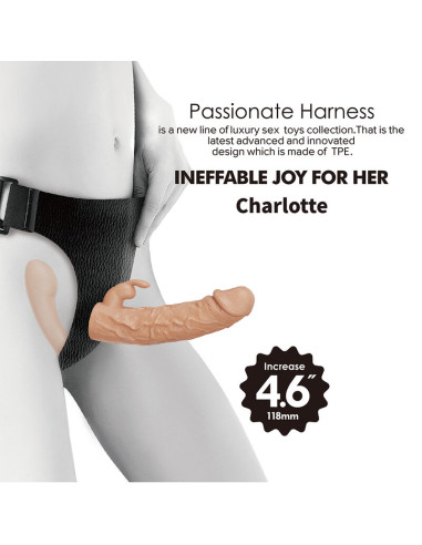 BAILE CHARLOTTE HOLLOW DOUBLE PENETRATION STRAP ON FLESH