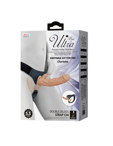 BAILE CHARLOTTE HOLLOW DOUBLE PENETRATION STRAP ON FLESH