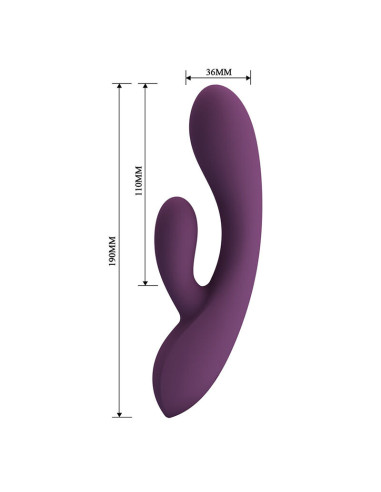 PRETTY LOVE ROSOLYN RECHARGEABLE RABBIT VIBRATOR 10 FUNCTIONS