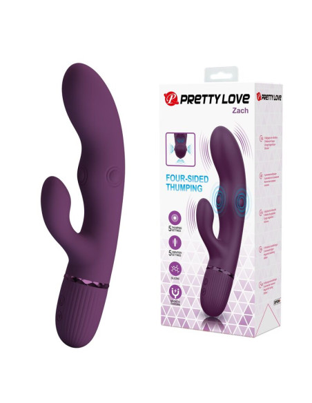 PRETTY LOVE ZACH RECHARGEABLE THRUSTING RABBIT VIBRATOR 55 FUNCTIONS