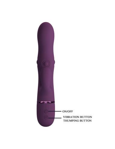 PRETTY LOVE ZACH RECHARGEABLE THRUSTING RABBIT VIBRATOR 55 FUNCTIONS
