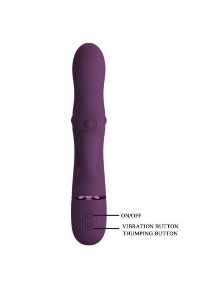 PRETTY LOVE ZACH RECHARGEABLE THRUSTING RABBIT VIBRATOR 55 FUNCTIONS