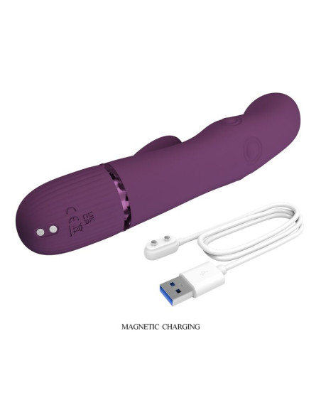 PRETTY LOVE ZACH RECHARGEABLE THRUSTING RABBIT VIBRATOR 55 FUNCTIONS