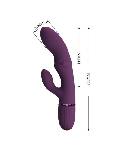 PRETTY LOVE ZACH RECHARGEABLE THRUSTING RABBIT VIBRATOR 55 FUNCTIONS