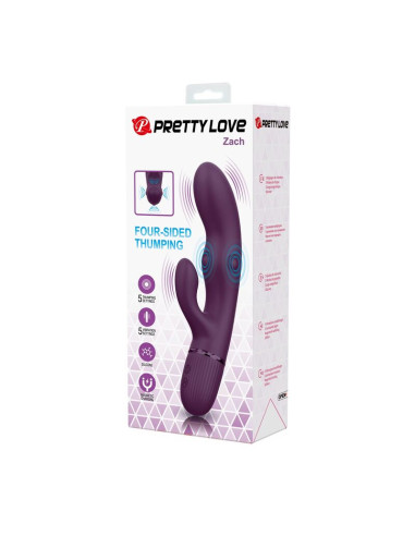 PRETTY LOVE ZACH RECHARGEABLE THRUSTING RABBIT VIBRATOR 55 FUNCTIONS